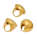 Oversized Domed Statement Rings in Three Gold Tone Designs view 5