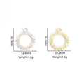 Round Crystal Halo Charms in Gold and Silver Tone Finishes view 3