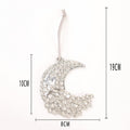 Rhinestone Moon Sun Ring Hanging Ornament Metal Tree Charm view 5