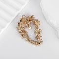 Flower Basket Wreath Enamel Two Designs Metal Brooch Pin view 3
