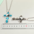 Stainless Steel Yin Yang Cross Pendant Necklaces in Two Colors view 5
