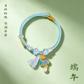 Woven Cord Zongzi Charm Tassel Bracelets Four Colors view 6