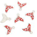 Enamel Whale Tail Charms in Six Colors and Two Metal Tones view 7