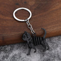 Metal Skeleton Animal Keychains in 14 Dinosaur, Stegosaurus, Cat and Unicorn Styles view 4