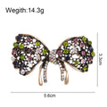 Ribbon Bow Crystal Metal Brooch Pin for Jackets and Lapels view 2