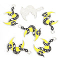 Black Enamel Skull and Snake Charms in Six Coiled Designs view 10