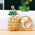 Jeweled Pineapple Keychains with Braided and Bare Wrist Loop Options view 8