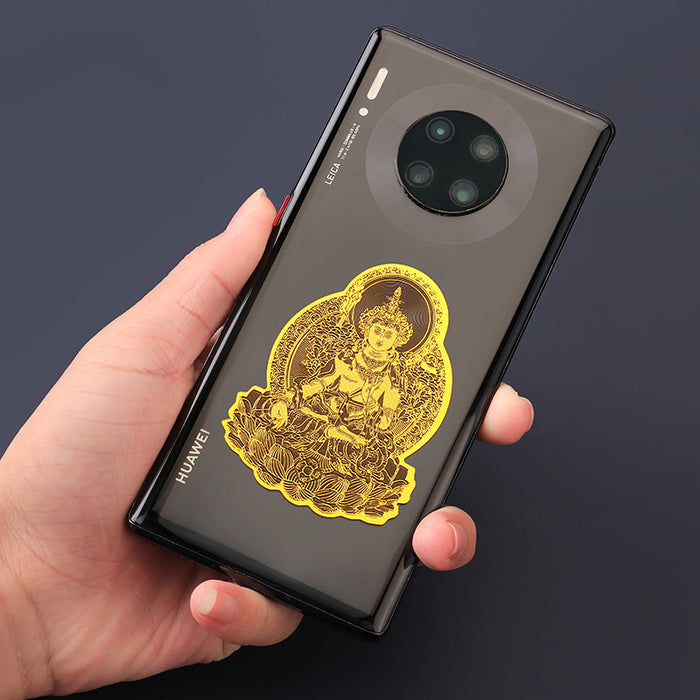 Buddhist Zodiac Guardian Deity Metal Sticker Phone Keychain Charm