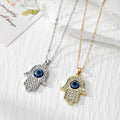 Rhinestone Hamsa Evil Eye Keychain Necklace Four Styles view 3