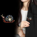 Snail Enamel Metal Brooch Pin for Jackets and Lapels view 4