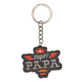 Super Papa Wood Keychain With Split Ring, Two Packaging Options view 5