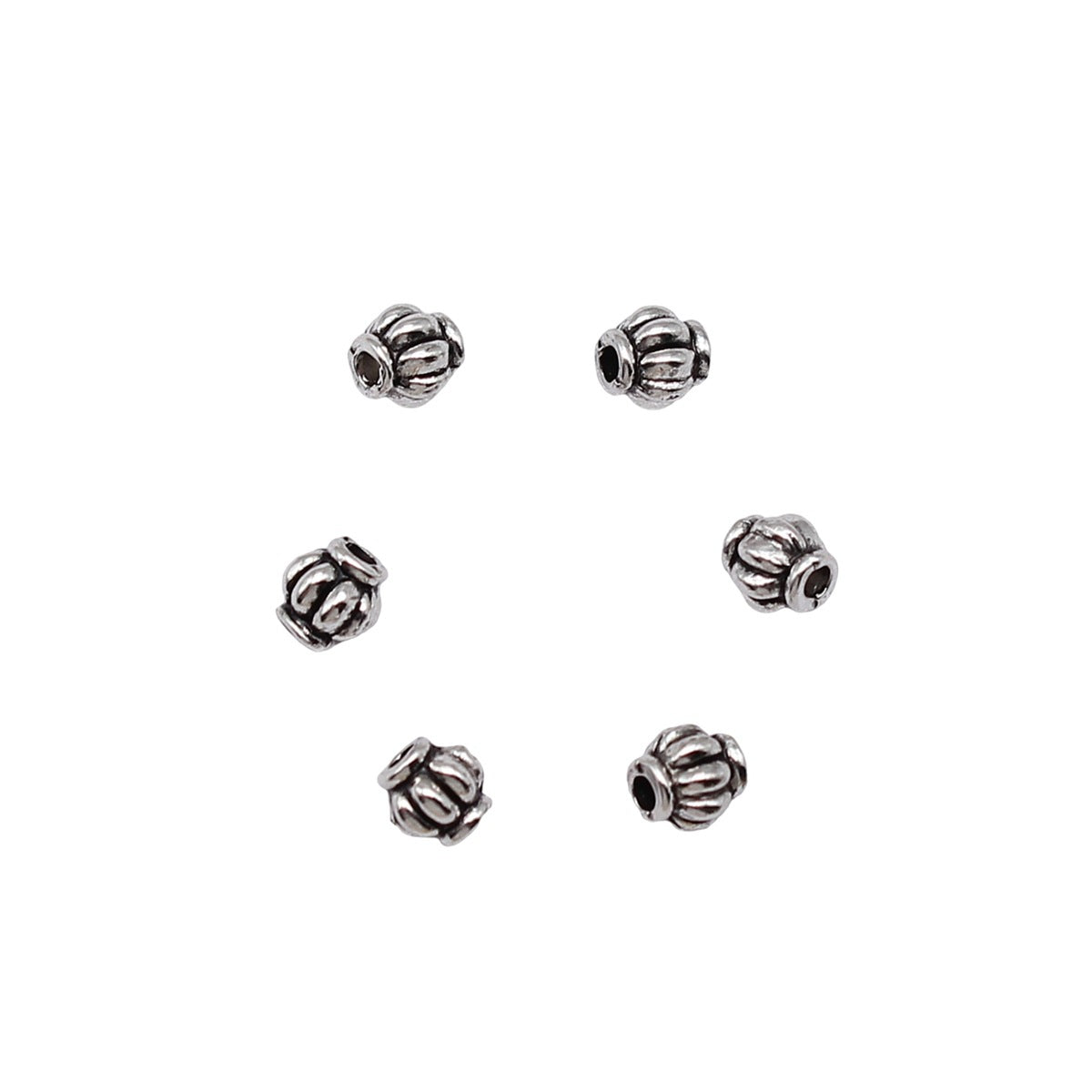 4.5x4.5x4.3mm 0.2g Multi-Color Zinc Alloy Round Small Hole Spacer Beads for DIY Bracelet Jewelry Making