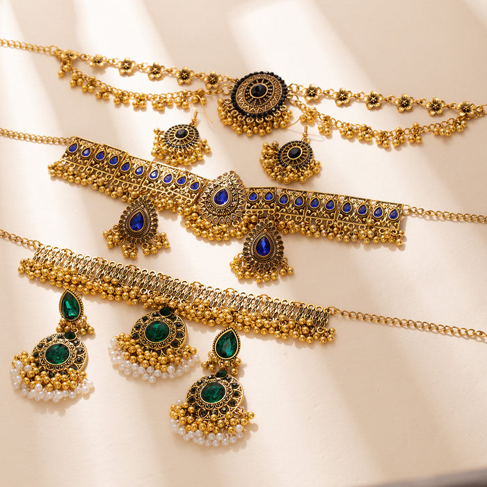 Five Necklace and Matching Dangle Earring Jewelry Sets