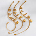 Gold Ocean Charm Bracelet Seahorse Shell Starfish DIY view 4