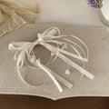 Satin Ribbon Bow Duckbill Clip With Pearl Blooms 4 Colors view 9