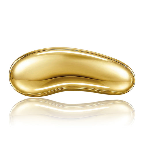 smooth curved bar brooch, front product view