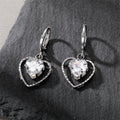 Silver Tone Clear Crystal Geometric Huggie Drop Earrings in Six Designs view 7