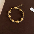 Gold Tone Charm Link Bracelets Hearts Shells Butterflies view 6