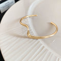 Metal Irregular Wide And Slim Wave Open Cuff 3 Styles view 8