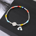 Silver Tone Colorful Bead Heart and Smiley Bracelets and Rings view 6