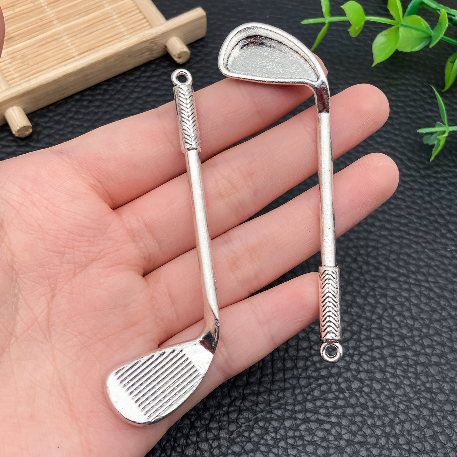 Zinc Alloy Golf Club Tennis Racket Badminton Racket charm pendants for DIY sports jewelry