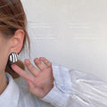 Black White Checkered and Zebra Pattern Stud Earrings view 4