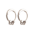 Silver Tone Crystal Star Huggie Hoop Earrings Fashion Jewelry view 5