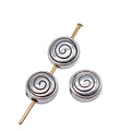 Spiral Disc Metal Beads in 3 Metal Finishes for Jewelry Making view 3