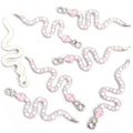 Striped Snake Enamel Metal Jewelry Charms, 12 Colorways view 9
