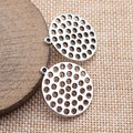 Multi Finish Perforated Round Disc Connector Metal Jewelry Making Component view 2