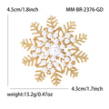 Snowflake Brooch with Pearl-look Center In 2 Color Variants view 5