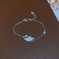 Silver Crystal Flower Pearl Star Swan Charm Bracelets Three Styles view 8