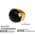 Oversized Faceted Glass Stone Ring in Four Colors and Three Sizes view 9