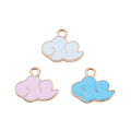 Enamel Cloud Charms in Blue White and Pink Color Options view 5