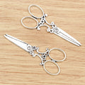 Ornate Scissors-Shaped Pendant Charms in Two Finishes view 3