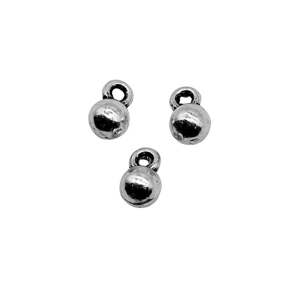 4x6mm 0.2g Multicolor Zinc Alloy Round Ball Bead for DIY Necklace Bracelet Making