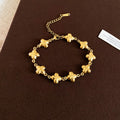 Gold Tone Charm Link Bracelets Hearts Shells Butterflies view 11