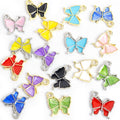 Enamel-Look Gold Silver Butterfly Alloy Charms in 18 Styles view 5