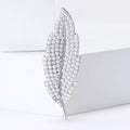 Pearl Leaf Brooch Gold Silver Tone Alloy Feather Pin view 3