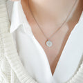 White Seashell Disc Pendant Necklace Heart Butterfly Star view 7