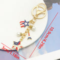 Fourth of July Patriotic Enamel Keychains in 10 Designs view 7