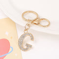 Gold Rhinestone Initial Letter Keychain A-Z Alphabet 26 Options view 9