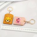 Embroidered Animal Card Holder Keychains with Rings and Snap Hooks view 2
