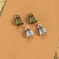 Antique Finish Beaded Teardrop Bail Metal Jewelry Component view 2