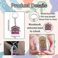Welcome Back To School Rainbow Printed Keychain Ring view 4