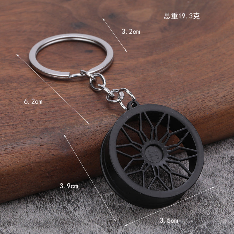 Metal Wheel Rim Keychain Car Accessory Gift for Men