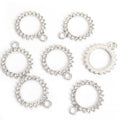 Round Crystal Halo Charms in Gold and Silver Tone Finishes view 6