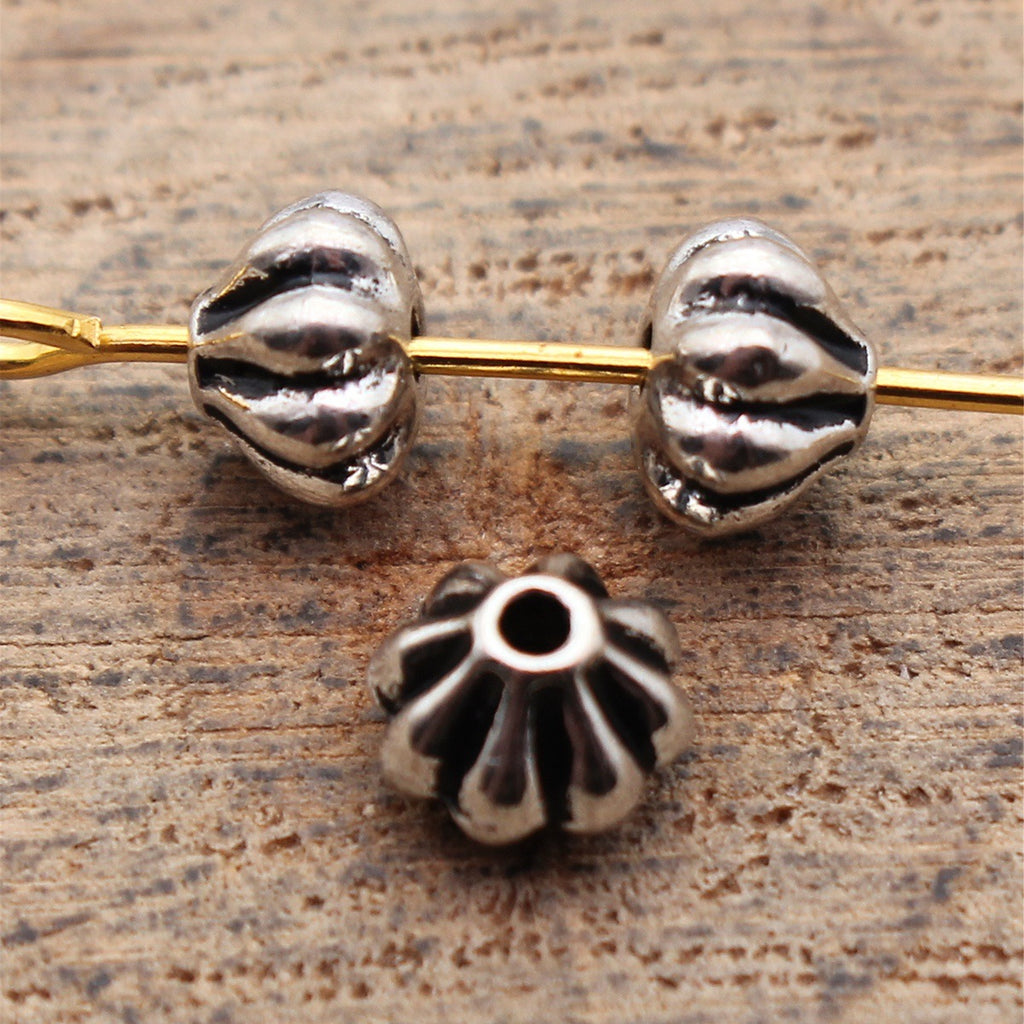 Antique Silver Zinc Alloy Garlic Shape Spacer Beads for Bracelet Jewelry Making