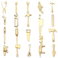 Antique Silver Gold-Tone Tool and Blade Metal Charms with 26 Listed Options view 1