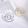 At Symbol Brooch in Gold or Silver Tone Open Line Design view 3